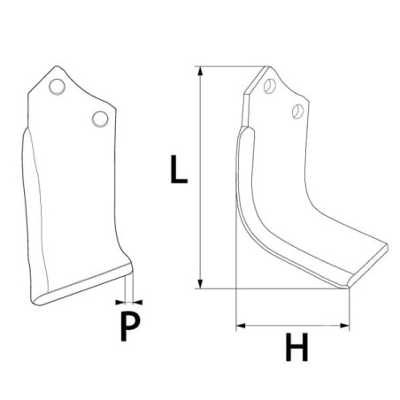 Flügelschar rechts Terra Dig - U8610003N
