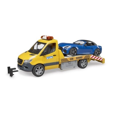 MB Sprinter transporter with LightSound Module and BRUDER Roadster - U02675