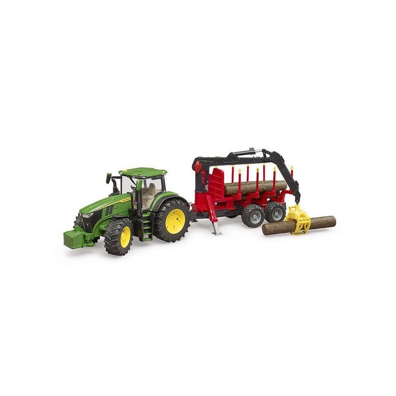 John Deere 7R 350 with tree trailer - U03154