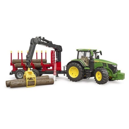 John Deere 7R 350 with tree trailer - U03154