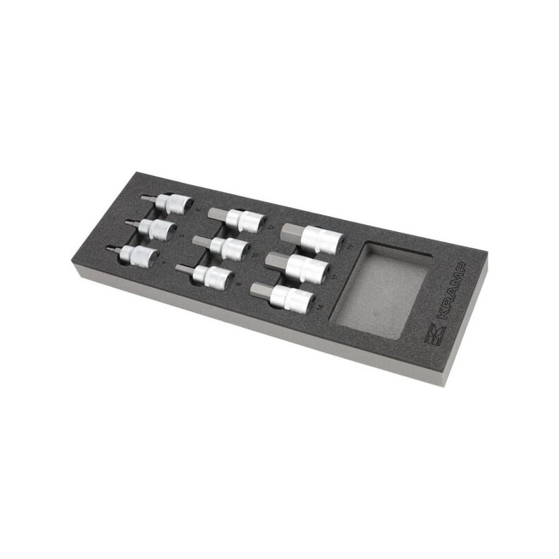 Socket set Hexagon 1/2 inch 9 pcs - TT800504 Socket set Hexagon 1/2 inch 9 pcs - TT800504