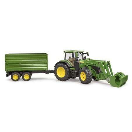 John Deere 7R 350 with front loader and trailer - U03155