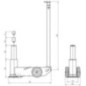 Pneumatic jack 30T - TRAS301H Pneumatic jack 30T - TRAS301H