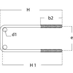 Square U-bracket 110 M12 - UBRM12110