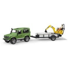 Land Rover mit AnhängerBagger - U02593