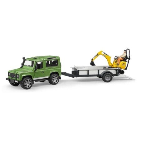 Land Rover mit AnhängerBagger - U02593