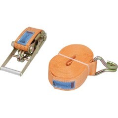 Ratchet strap with Type 75, J-Hook 10m - TS2075100E