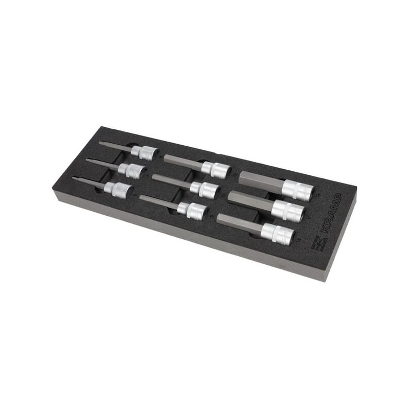 Socket set Hexagon long 1/2 inch 9 pcs - TT800505 Socket set Hexagon long 1/2 inch 9 pcs - TT800505