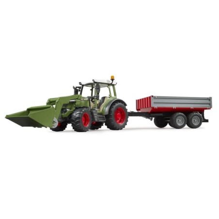 Fendt Vario 211 with frontloader and tipping trailer - U02182
