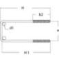 Square U-bracket 80 M10 - UBRM1080 Square U-bracket 80 M10 - UBRM1080