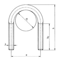 U bolt M8, 26,9mm - 3/4 inch - UBM8269