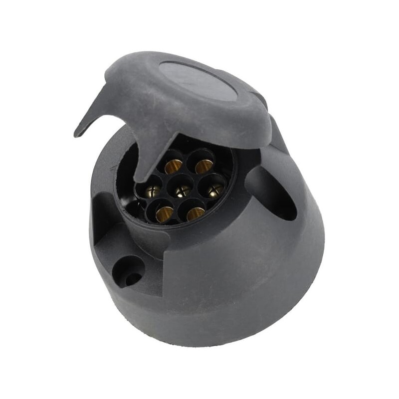 Trailer socket 7-pin, plastic, 12V, screw terminals - TR00002KR Trailer socket 7-pin, plastic, 12V, screw terminals - TR00002KR