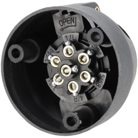 Trailer socket 7-pin, plastic, 12V, screw terminals - TR00002KR