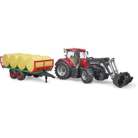 Case IH Optum 300 CVX with front loader and trailer - U03198