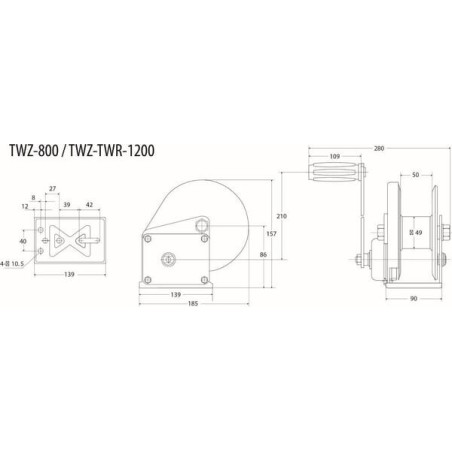 Seilwinde Bremse 370 kg - TW800