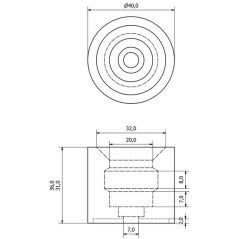 Rubber door stopper outer part - TX4732