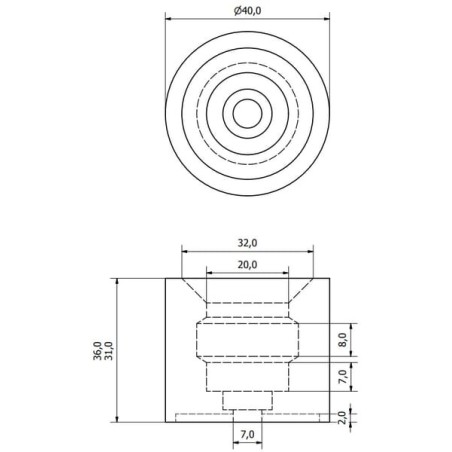 Rubber door stopper outer part - TX4732