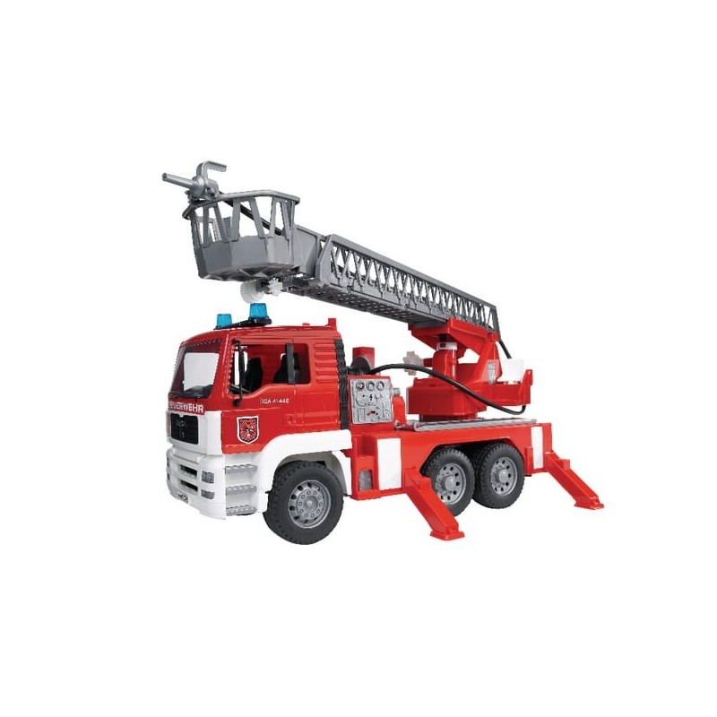 Fire engine with ladder and sound module - U02771