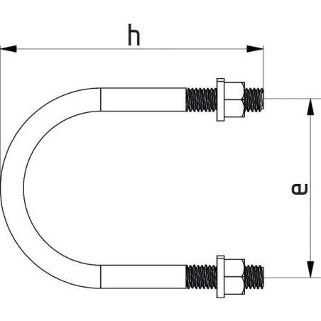 U-bolt 2 inch M200 - UB202