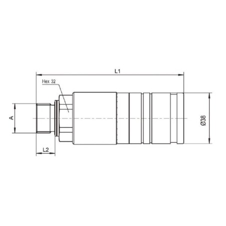 Female quick coupling, 1/2 inch BSP internal - UX101IGF08L