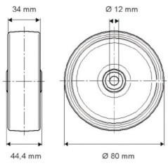 Koło 80 mm - UOO080341244
