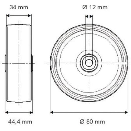 Wheel 80 mm - UOO080341244