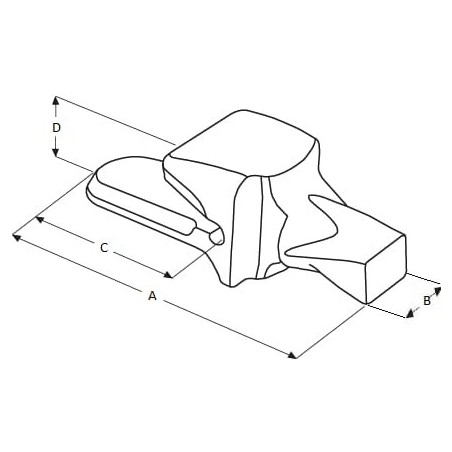 Zahnadapter V-förmig - V33SYLNA