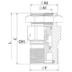 Quick release coupling 1 inch M - VCR1M