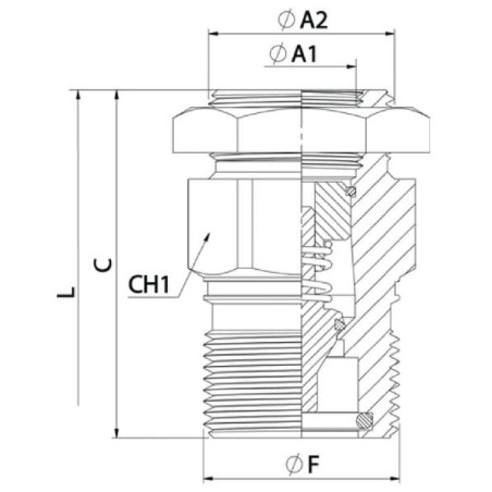 Quick release coupling 1 inch M - VCR1M