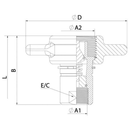 Quick release coupling 3/4 inch F - VCR34F