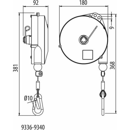 Balanser średni Rema, 2,5 m 4 6 kg - VB9337