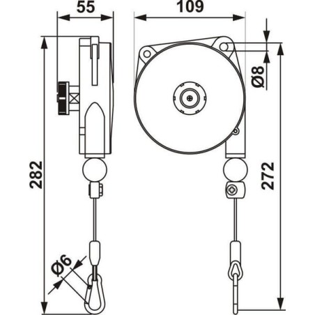 Federwaage 0,4-1kg 1,6m - VB9311