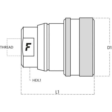 Female Brake Coupling 1/2 BSP - VFB12GASF