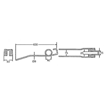 Federzinken Org. DEUTZ-FAHR - VF16504331