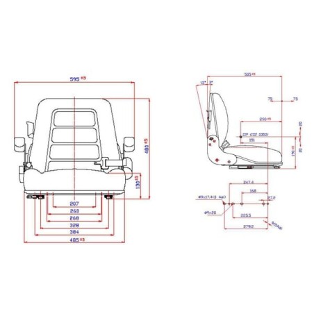 Fork lift seat - VLD1649