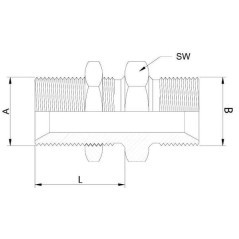 Bulkhead coupling 1/8 BSP - VNBS02