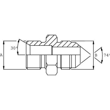 Adaptor M 1/2 BSP x 3/4 JIC - VNBJ0812