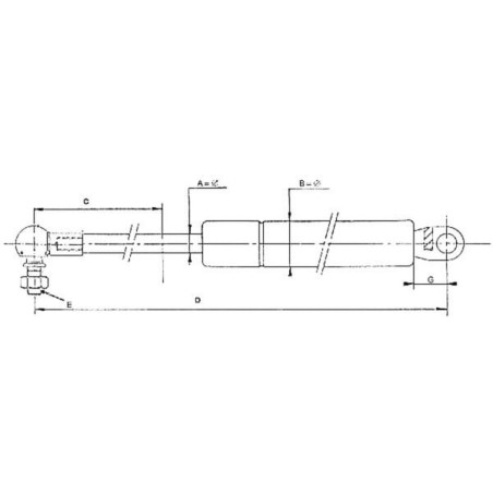 Sprężyna gazowa L500/251 mm 180N Vapormatic - VPM1638
