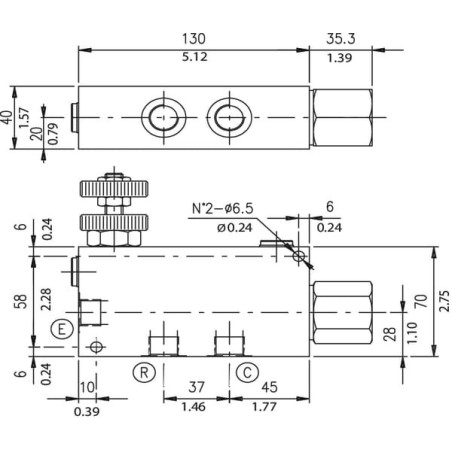 Flow control valve steel - VPR3EP10001ST