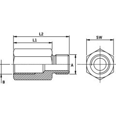 Adaptor BSP 1/4 -1/2 - VRB0408