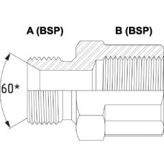 Adapter, A/I, 1 1/2 BSP - VRB24