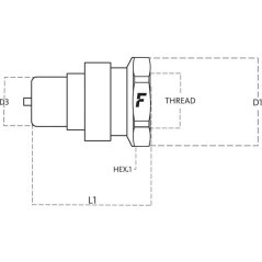 Male coupling 1 inch BSP - VVS1GASM