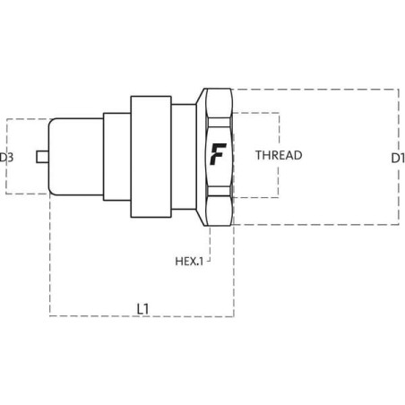 Male coupling 1 inch BSP - VVS1GASM