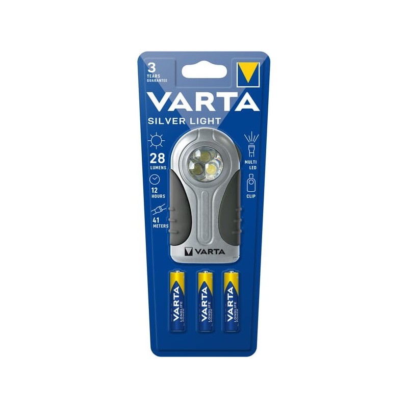 Latarka LED Silver Light 3AAA Varta - VT16647