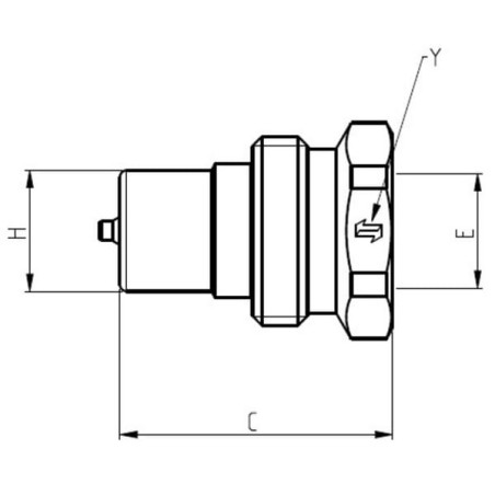 Hydraul.Stecker 3/8 Zoll BSP Viton - VVS38GASM2V