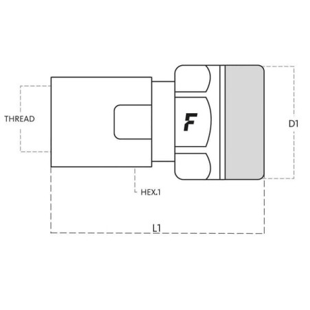 Female coupling 3/4 BSP 730 ba - VVS34GASF