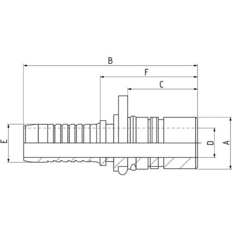 Connector DN10-diameter 13mm with O-ring - WEO147160616