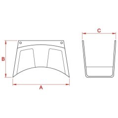 Plastic wall hose bracket - WG11000