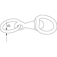 Swivel link with ring 7 mm - WE70V