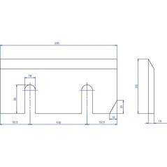 Noże do rębaka 205x95x10 - WCB00710